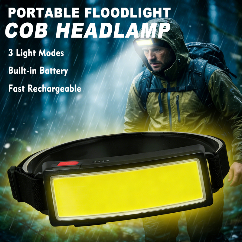 Outdoor Lighting Construction - Powerful COB LED Headlamp 4 Lighting