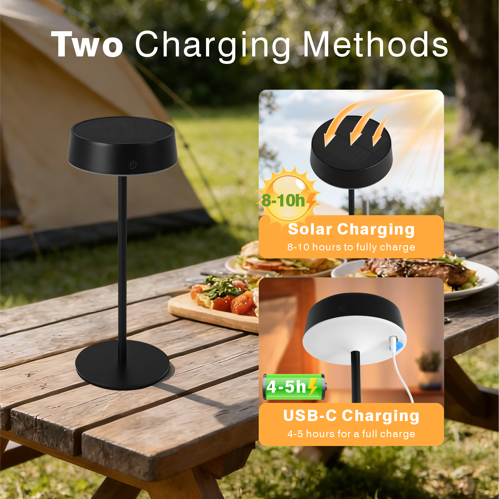 Outdoor Lighting Experts - Wireless Solar Light Waterproof Table Lamp