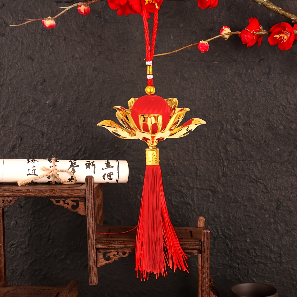 Outdoor Lighting Pendant - 1pc Chinese Style Lotus Flower Lantern