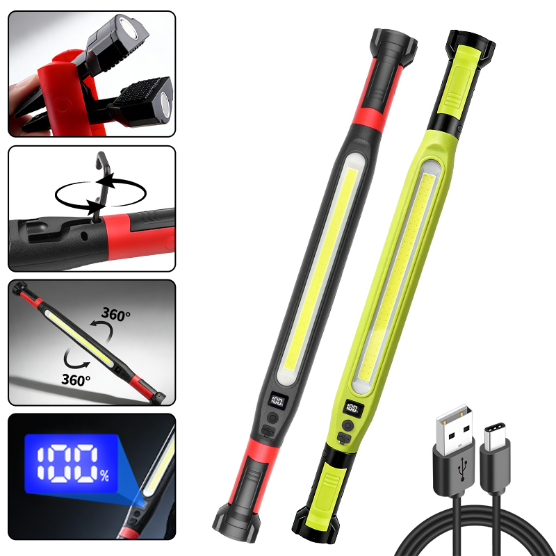 Outdoor Lighting Construction - COB Work Light Type‑C Rechargeable Magnetic
