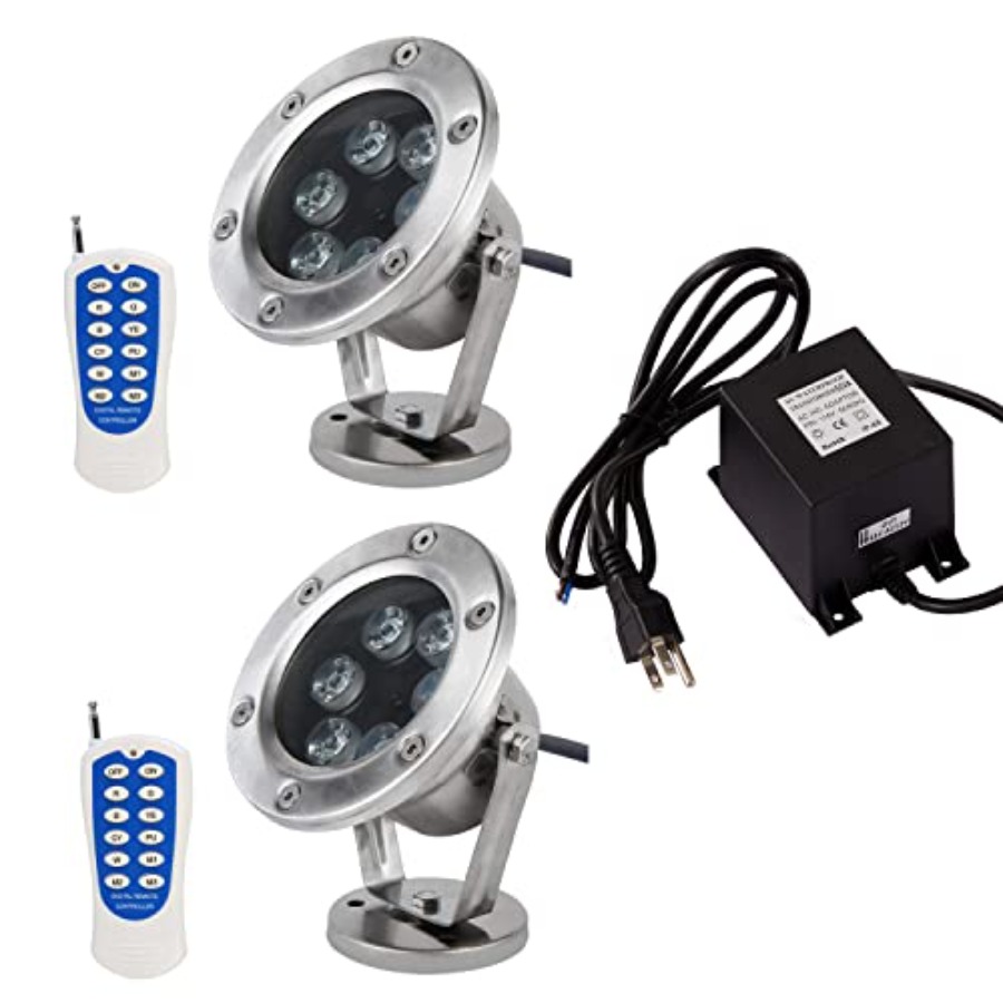 Outdoor Lighting Remote Control - LED Pond Light 2 Pack for