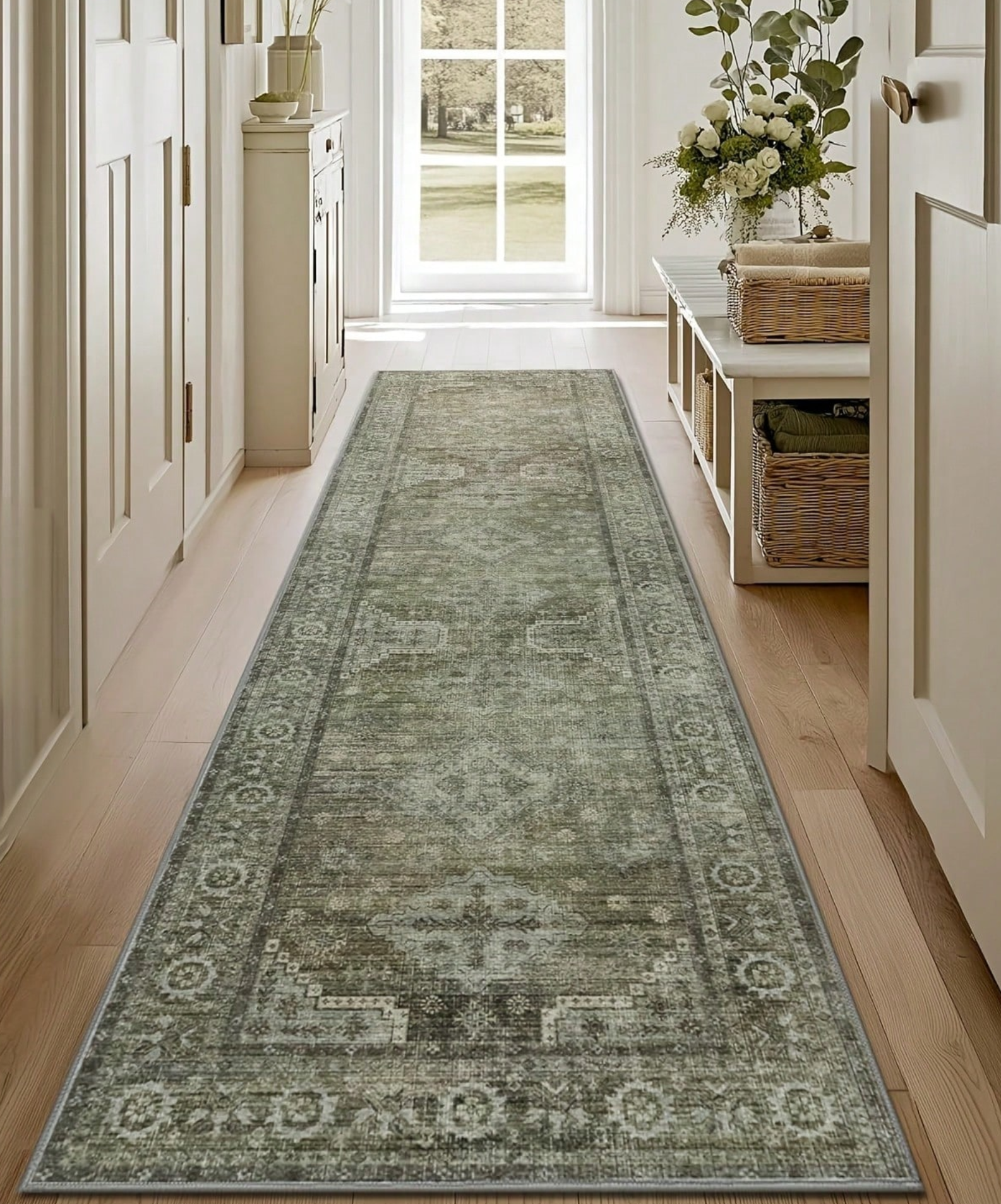 Outdoor Lighting Victorian - Victorian Retro Bird Floral Runner Rug