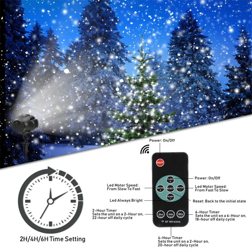 DACHAN Snowfall LED Light Proj - Outdoor Lighting Remote Control 评论和价格