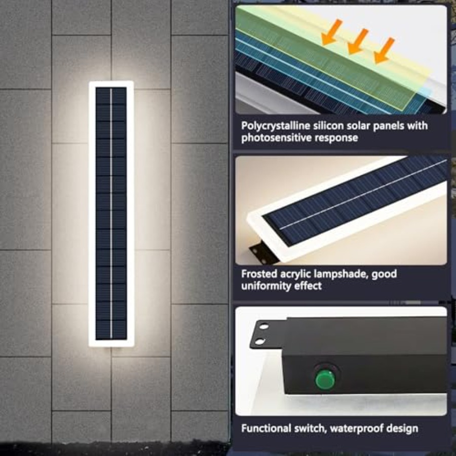 Solar Wall Lights Outdoor Wate - Outdoor Lighting Dusk To Dawn 评论和价格