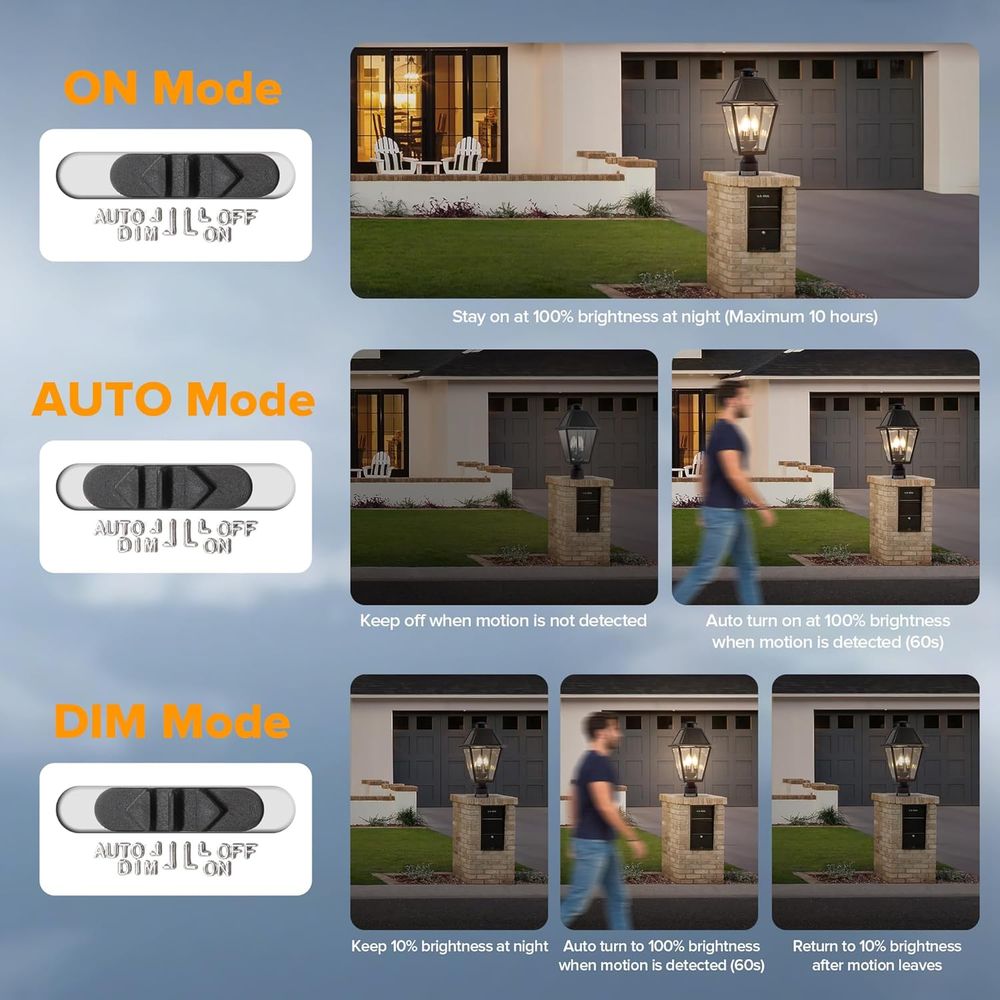 Outdoor Solar Lamp Post Light  - Outdoor Lighting Dusk To Dawn 评论和价格