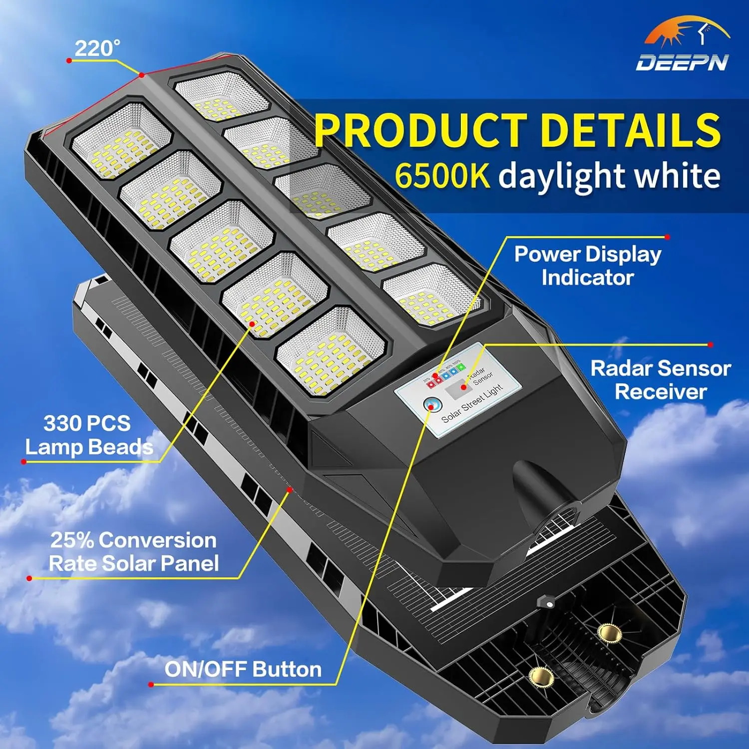 Solar Lights Outdoor, IP66 Wat - Outdoor Lighting Dusk To Dawn 评论和价格