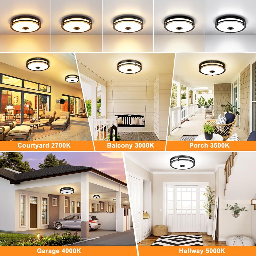 LED Motion Sensor Outdoor Ceil - Outdoor Lighting Dusk To Dawn 评论和价格