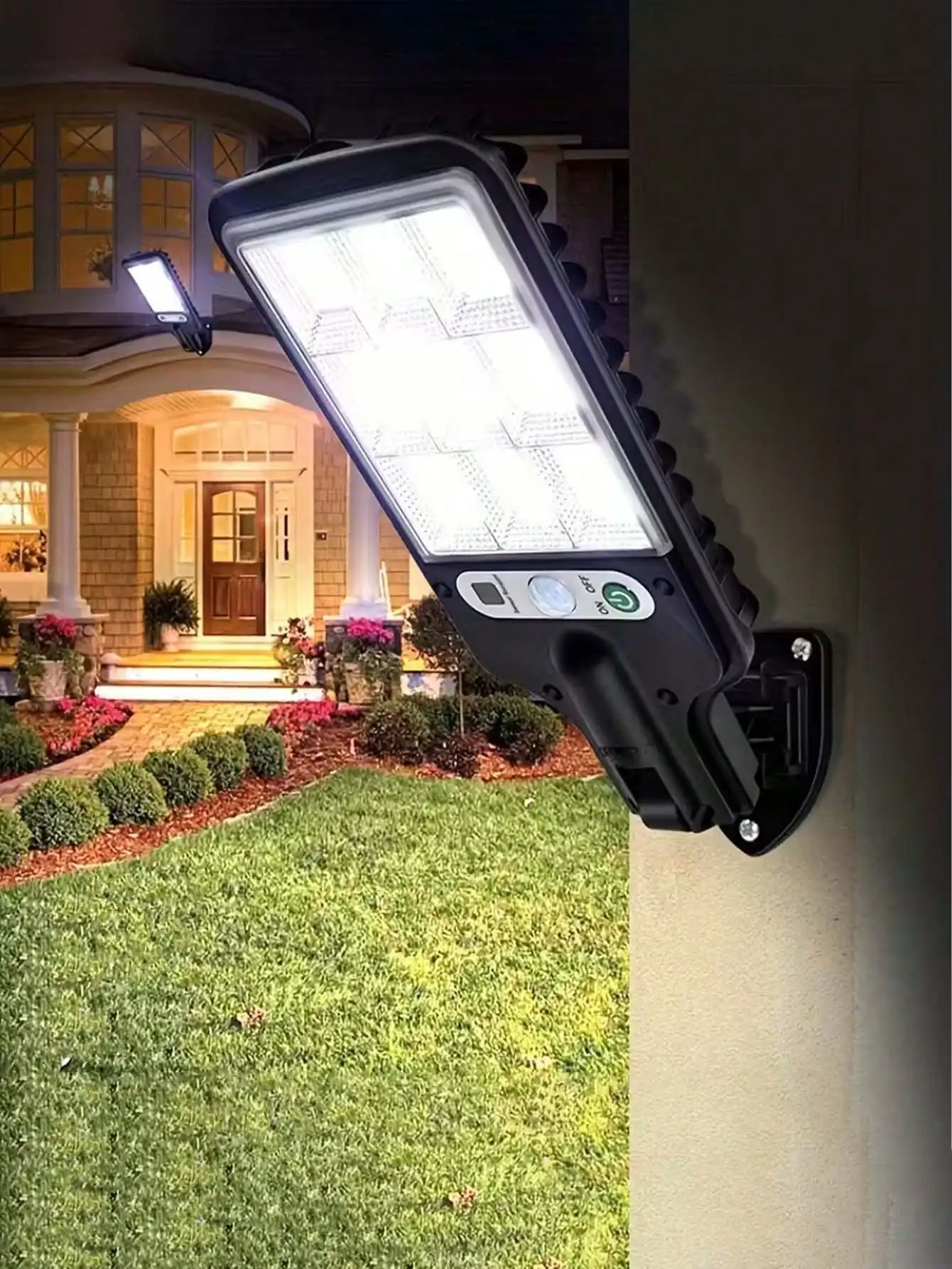 108 COB Solar Sensor Wall Ligh - Outdoor Lighting Remote Control 评论和价格