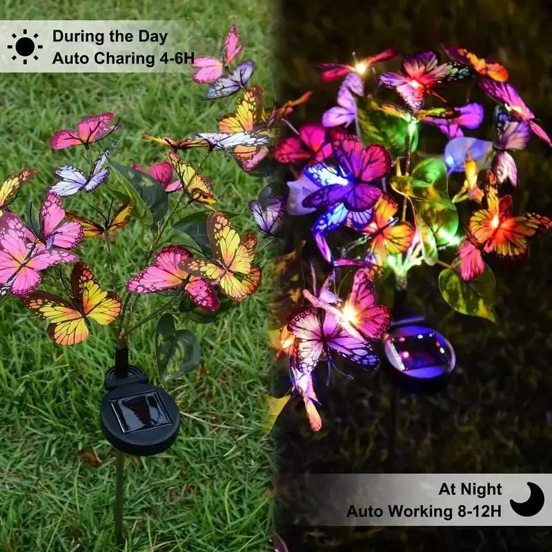 Solar LED Butterfly Garden Lig - Photocell Outdoor Lighting 评论和价格