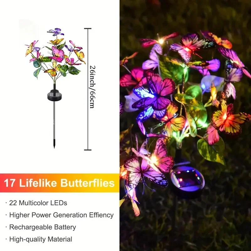 Solar LED Butterfly Garden Lig - Photocell Outdoor Lighting 评论和价格