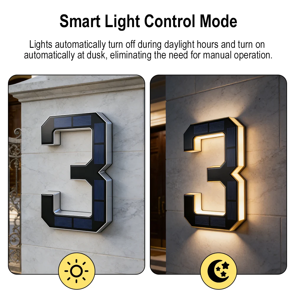 12CM Solar House Number Lights - Outdoor Lighting Experts 评论和价格