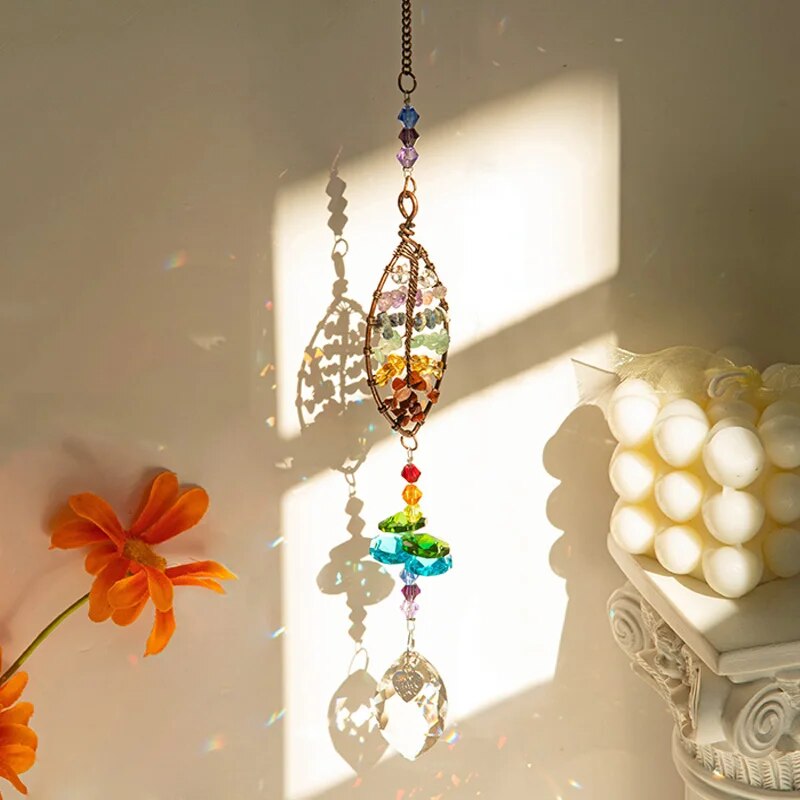 1pc Colorful Original Stone Tr - Outdoor Lighting Pendant 评论和价格