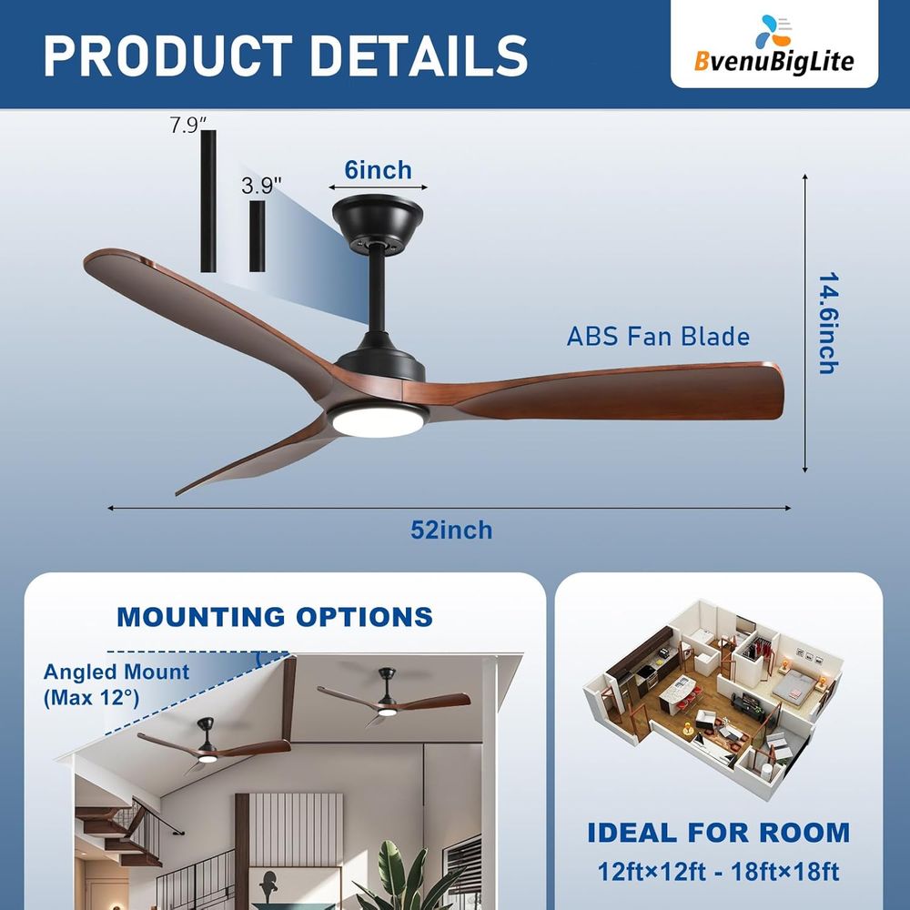 52 3-Blade Outdoor Ceiling Fan - Outdoor Lighting Remote Control 评论和价格