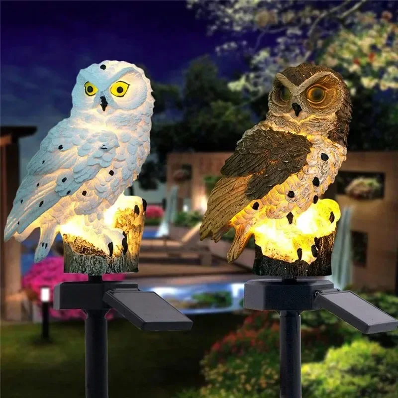 Solar Owl Statue Garden Light  - Photocell Outdoor Lighting 评论和价格
