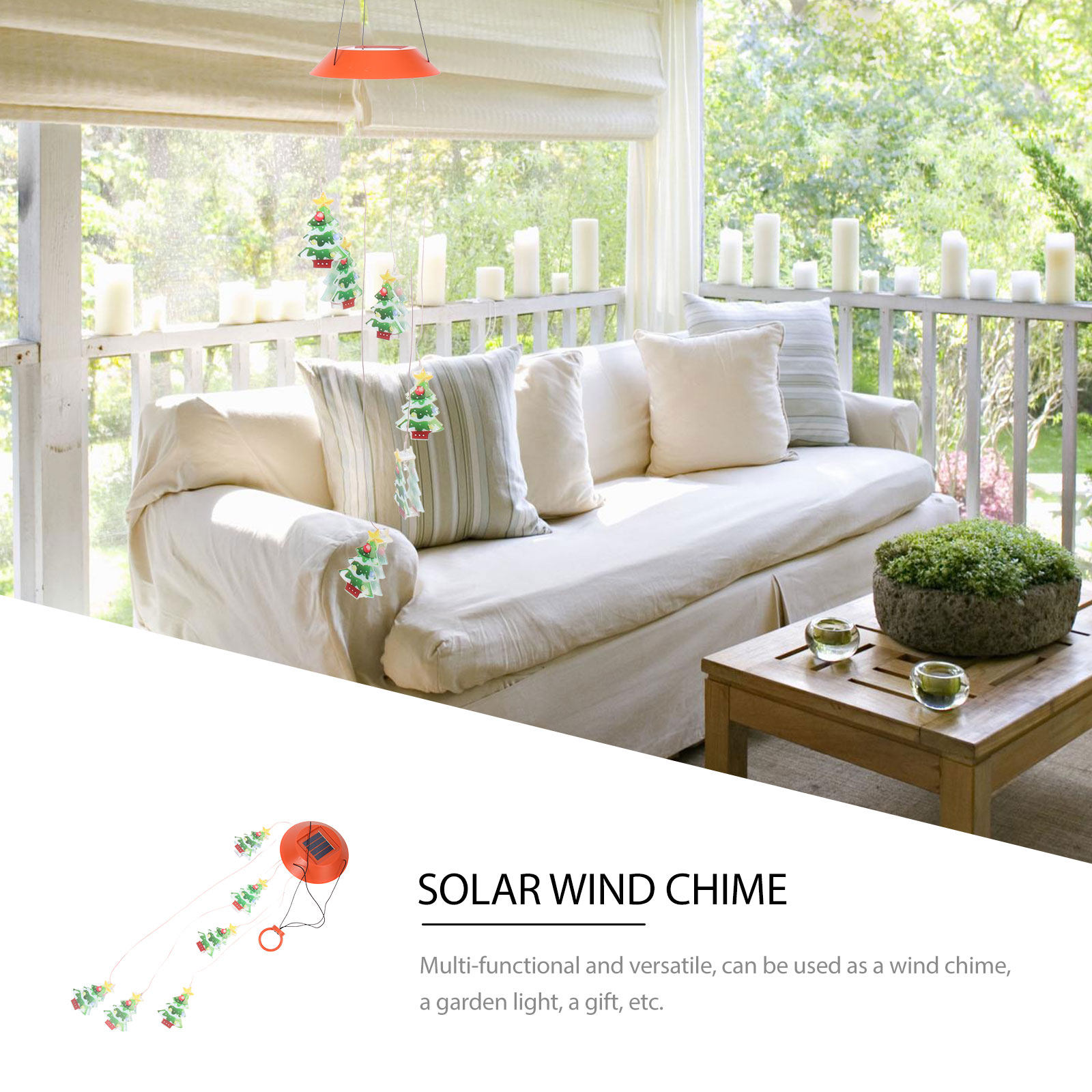 Christmas Tree Solar Lamp Chim - Outdoor Lighting Pendant 评论和价格