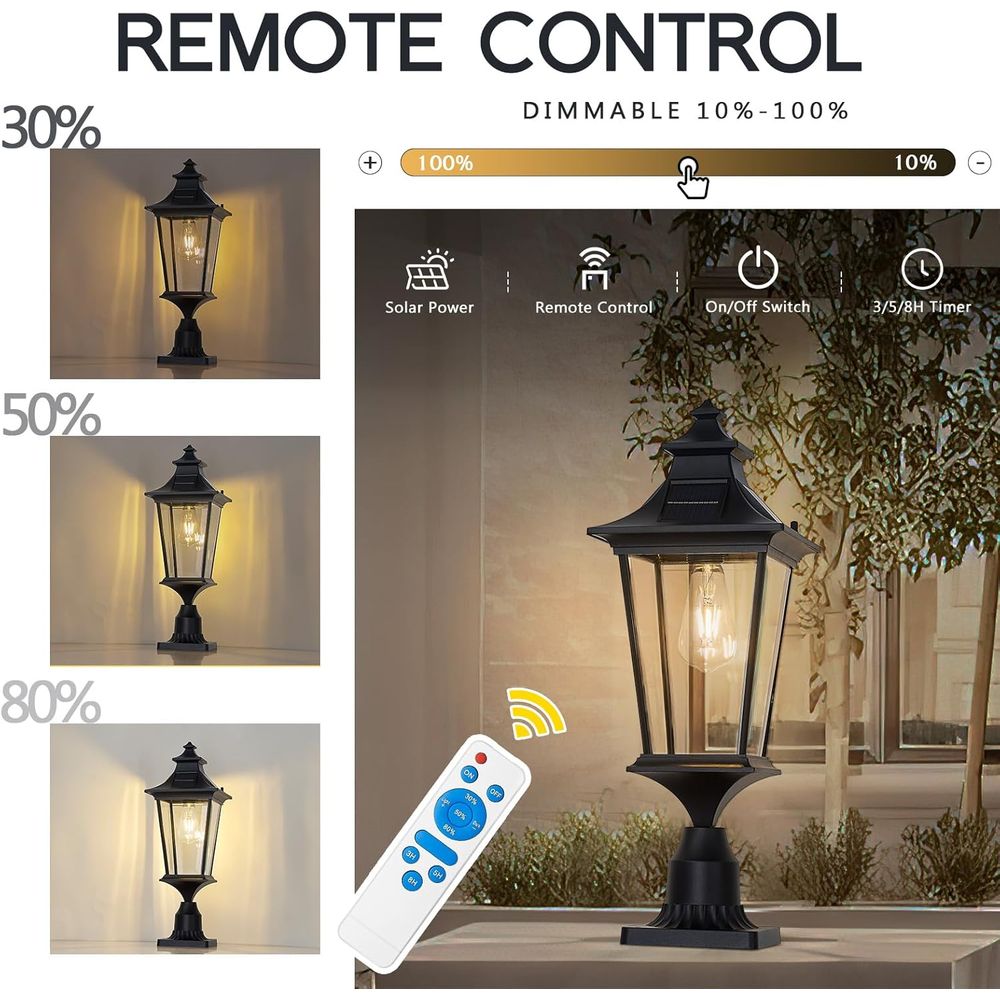 22 Inch armhouse r Lamp Post L - Outdoor Lighting Remote Control 评论和价格