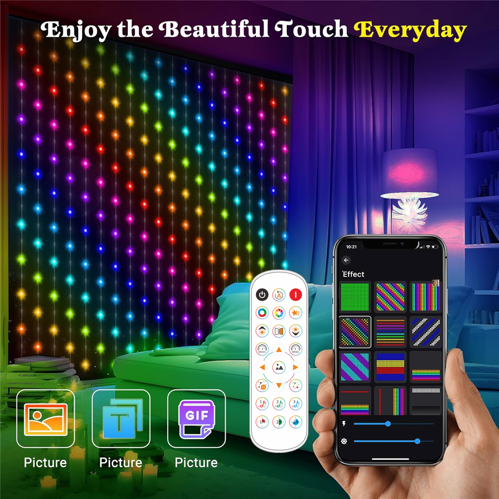 1/2PCS 400LED Curtain Lights L - Outdoor Lighting Remote Control 评论和价格