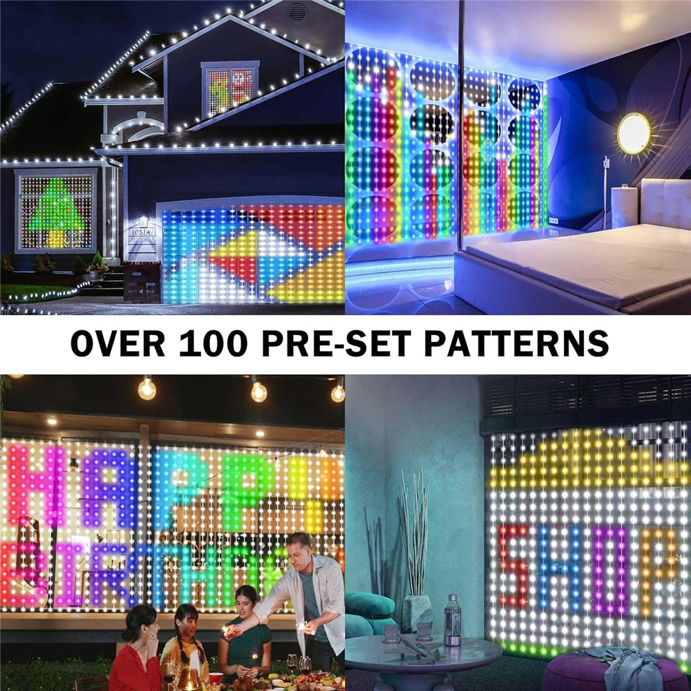 1/2PCS 400LED Curtain Lights L - Outdoor Lighting Remote Control 评论和价格