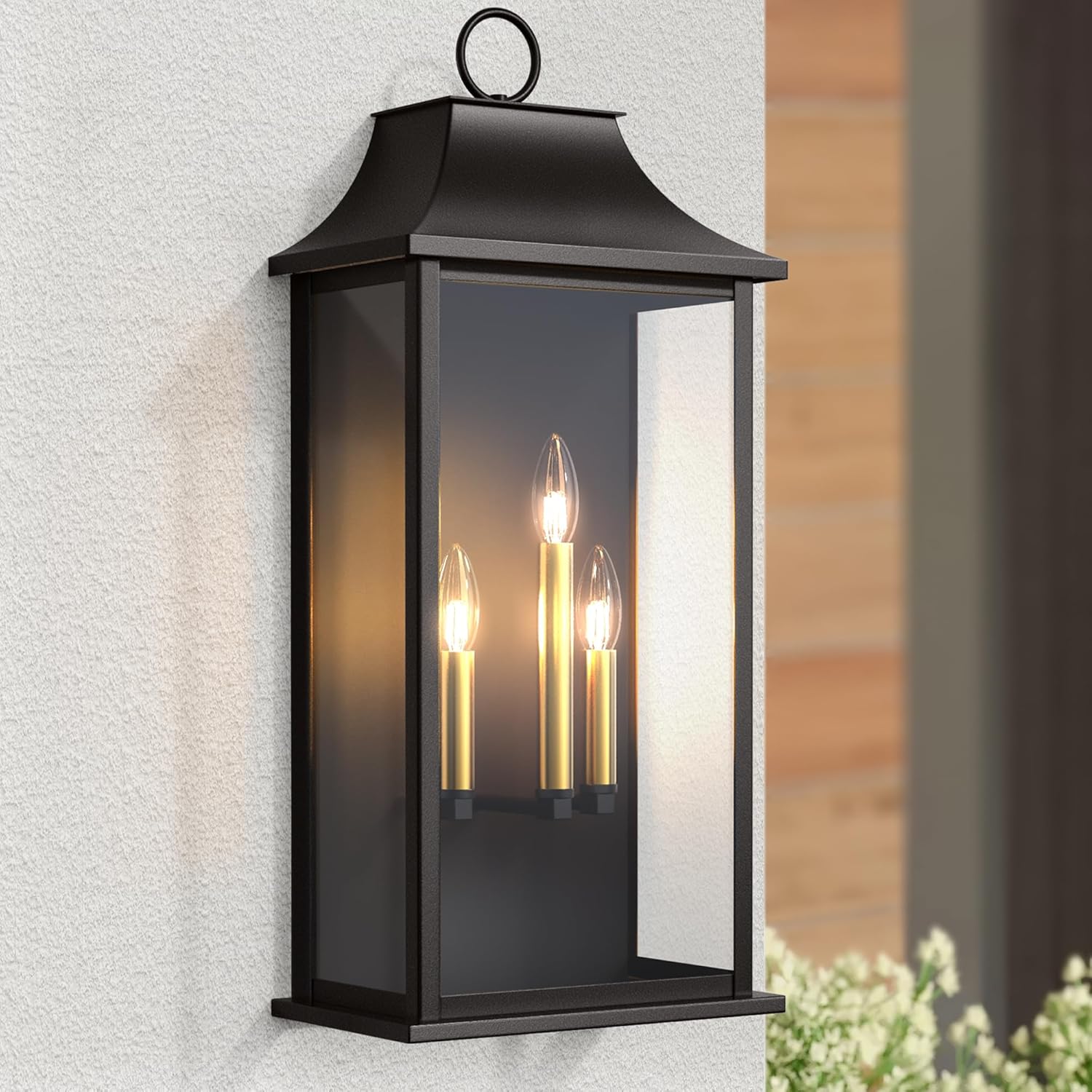 Large 3 Light Outdoor Wall Lan - Outdoor Lighting Dusk To Dawn 评论和价格