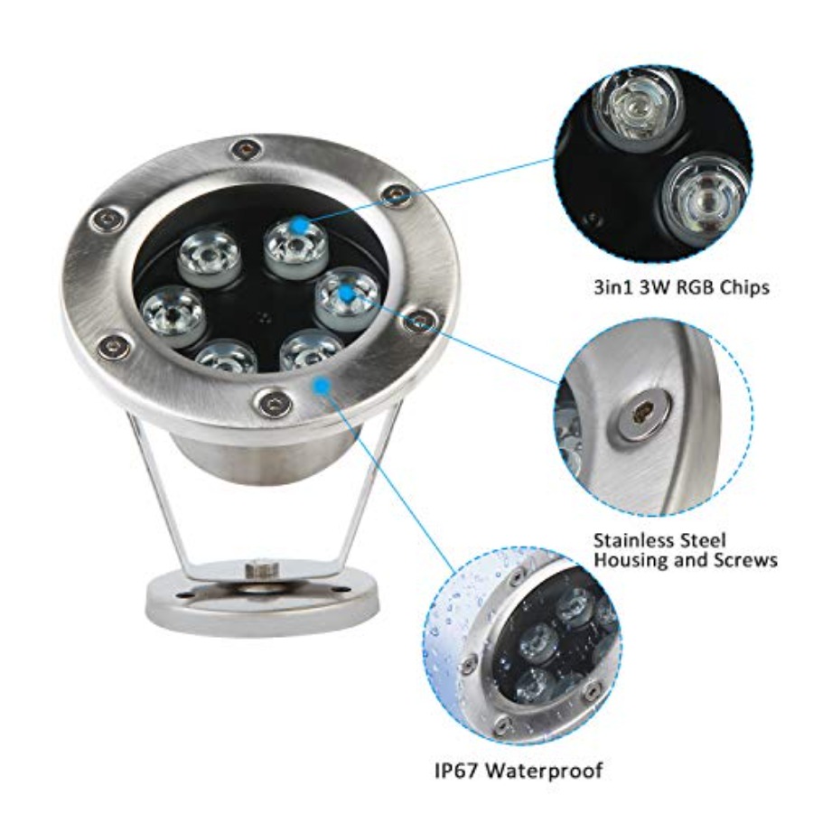 LED Pond Light 2 Pack for outd - Outdoor Lighting Remote Control 评论和价格