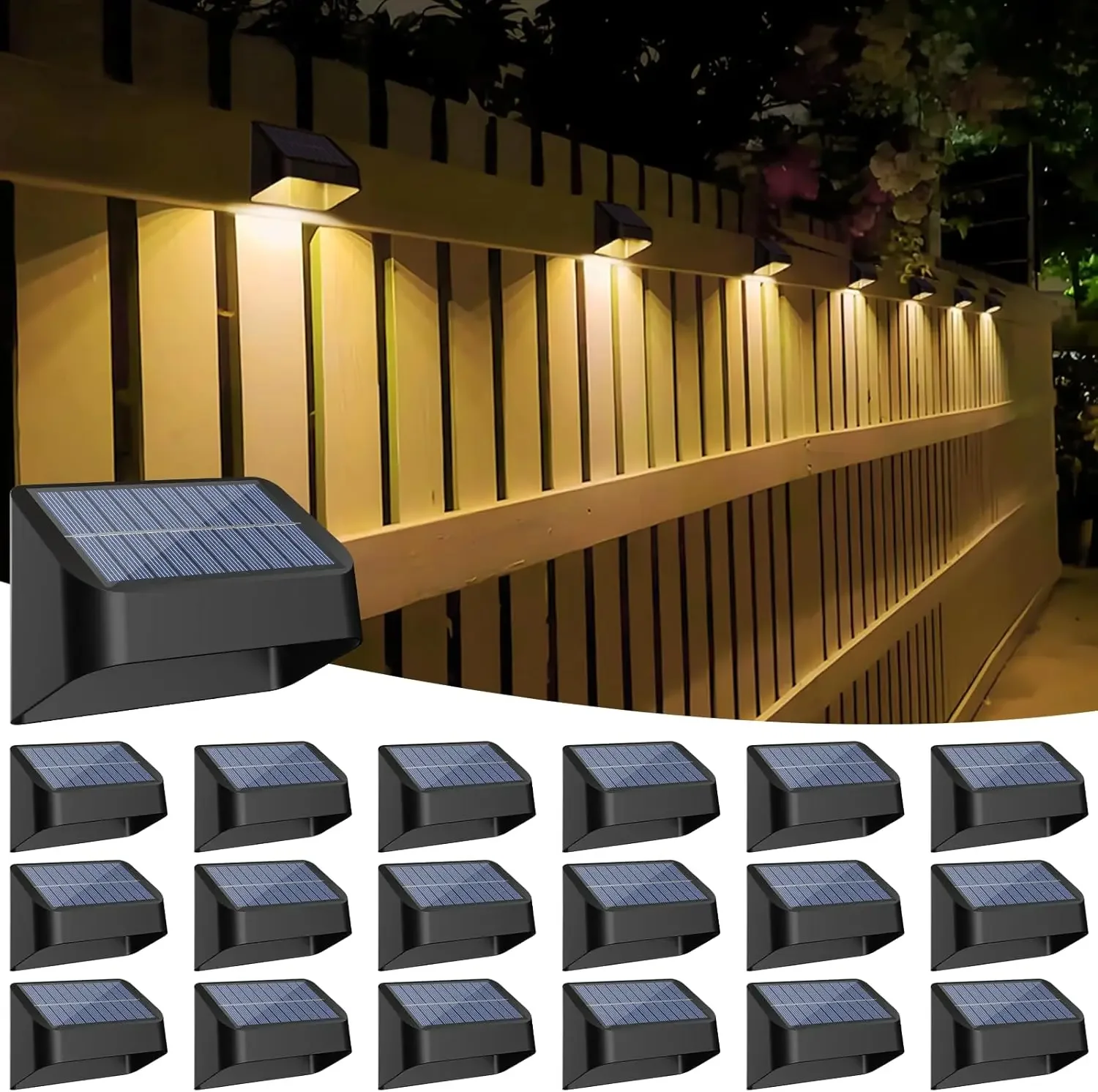 Brighter Solar Fence Lights 18 - Outdoor Lighting Dusk To Dawn 评论和价格
