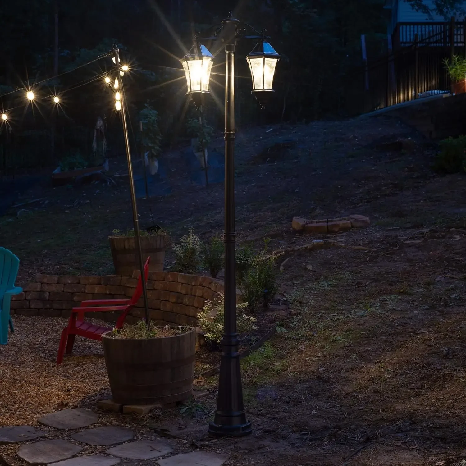 Victorian Outdoor Solar Post L - Outdoor Lighting Victorian 评论和价格