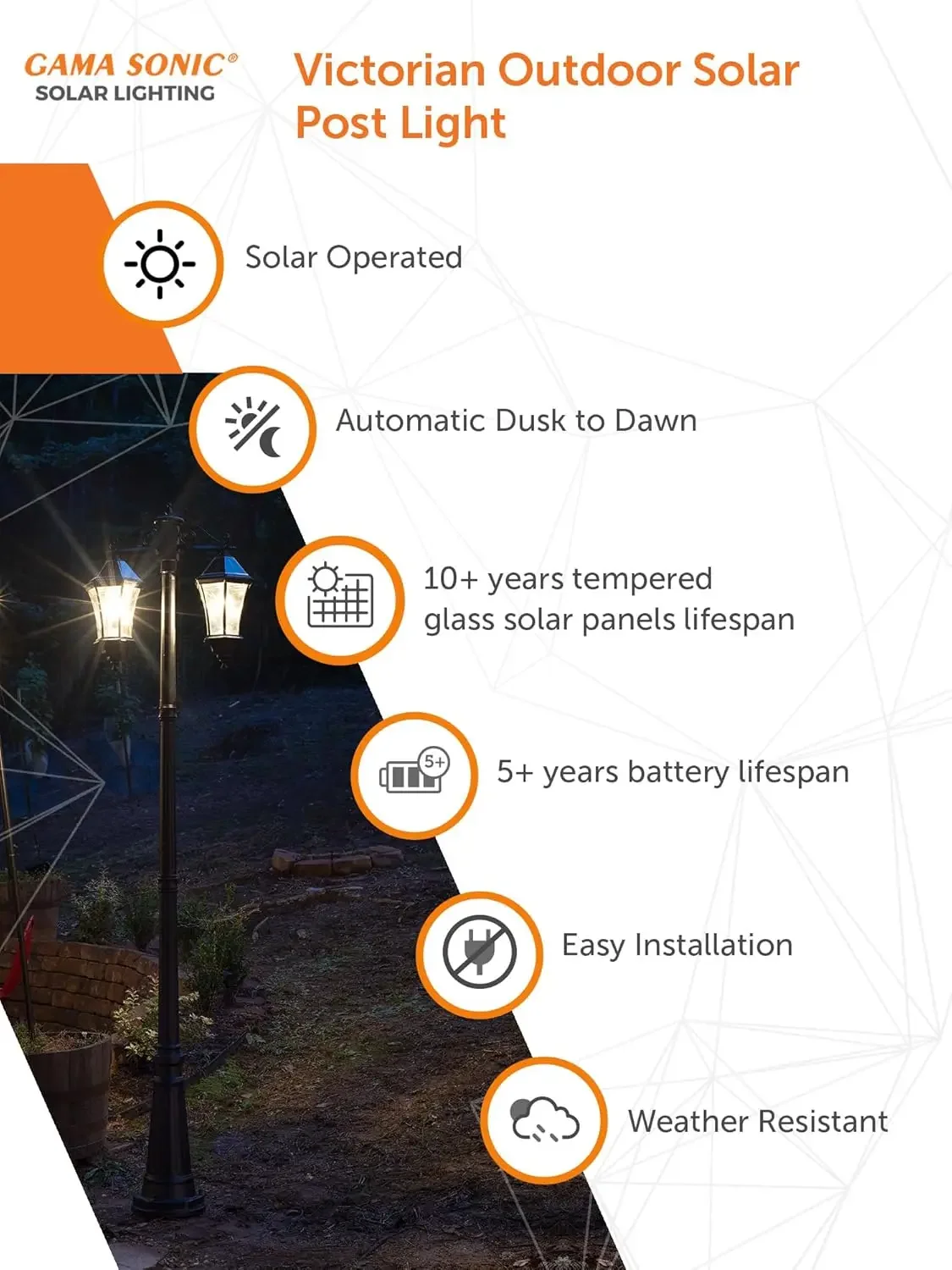 Victorian Outdoor Solar Post L - Outdoor Lighting Victorian 评论和价格